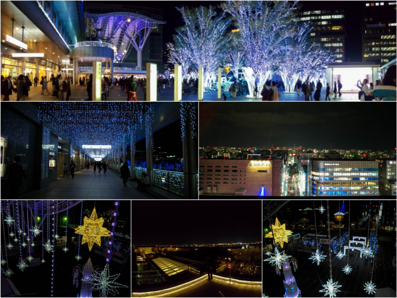 冬季才看得到的博多車站耶誕點燈 ❆ 光の街．博多，11中旬起閃耀你的夜晚！